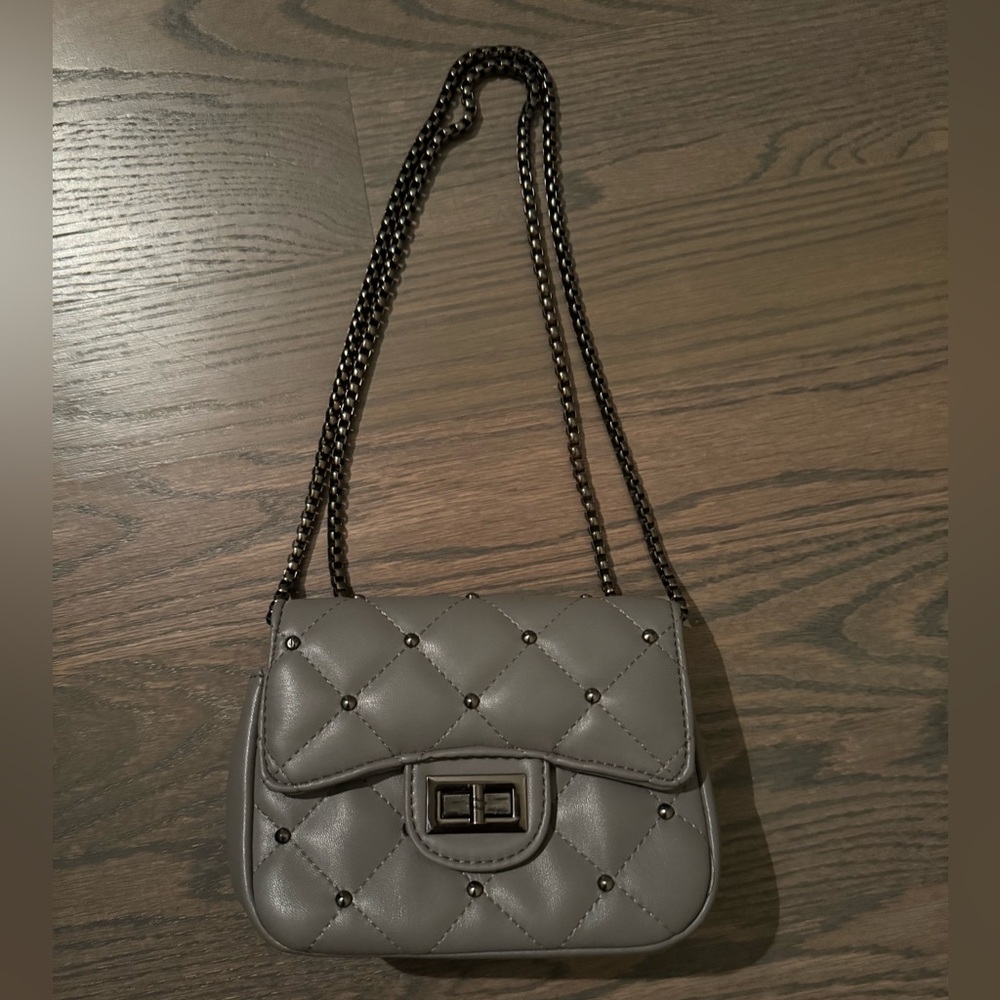 Kids gray shoulder or crossbody bag